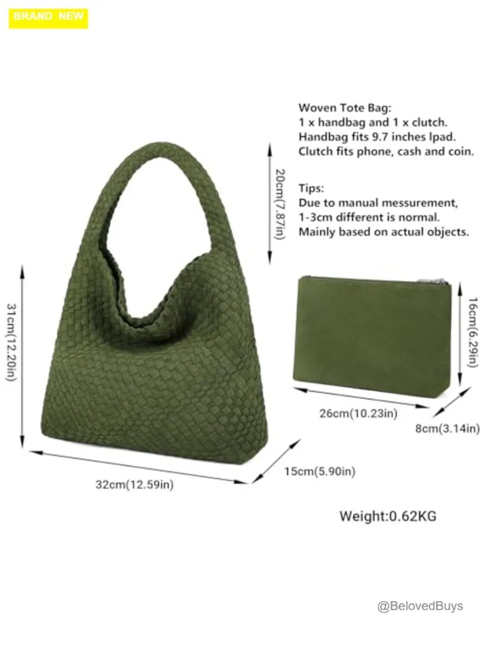 Vegan Leather Hobo Bag with Top Handle & Shoulder Strap, Faux Suede Tote, Large